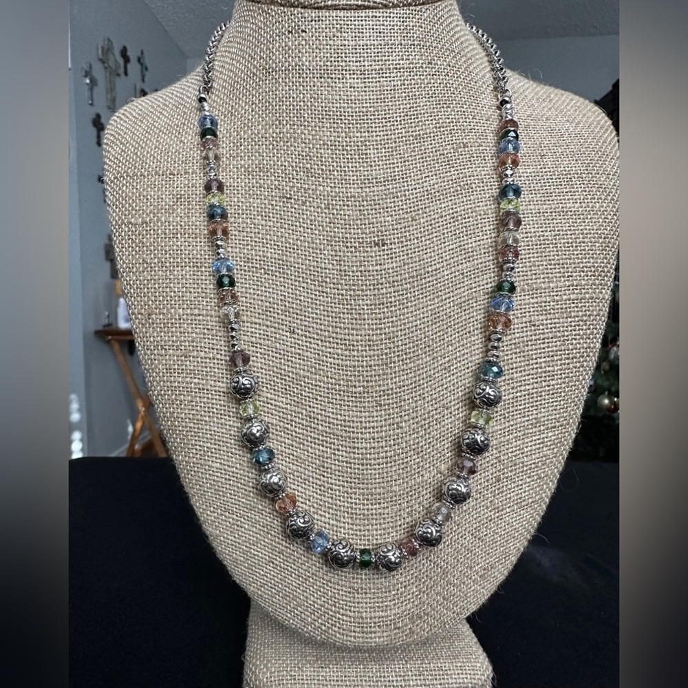Brighton Latika Multicolored Swarovski Crystal Beaded Rare Necklace Retired - Picture 3 of 4